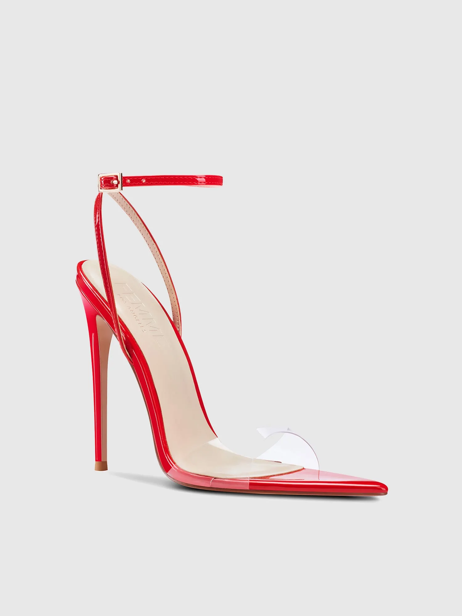 GG Heel Patent & PVC -  Rouge