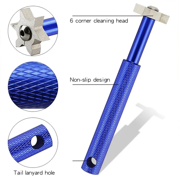 Golf Grooving Head Sharpening Strong Wedge Alloy Tool(Blue)