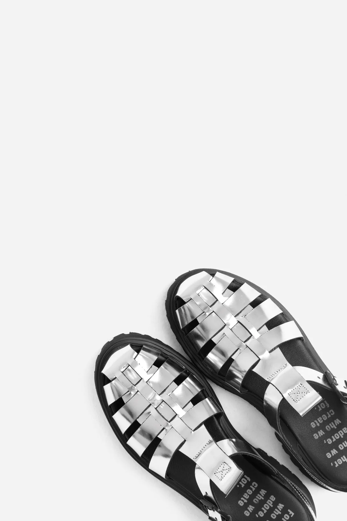 Groovy Silver Chunky Sandals