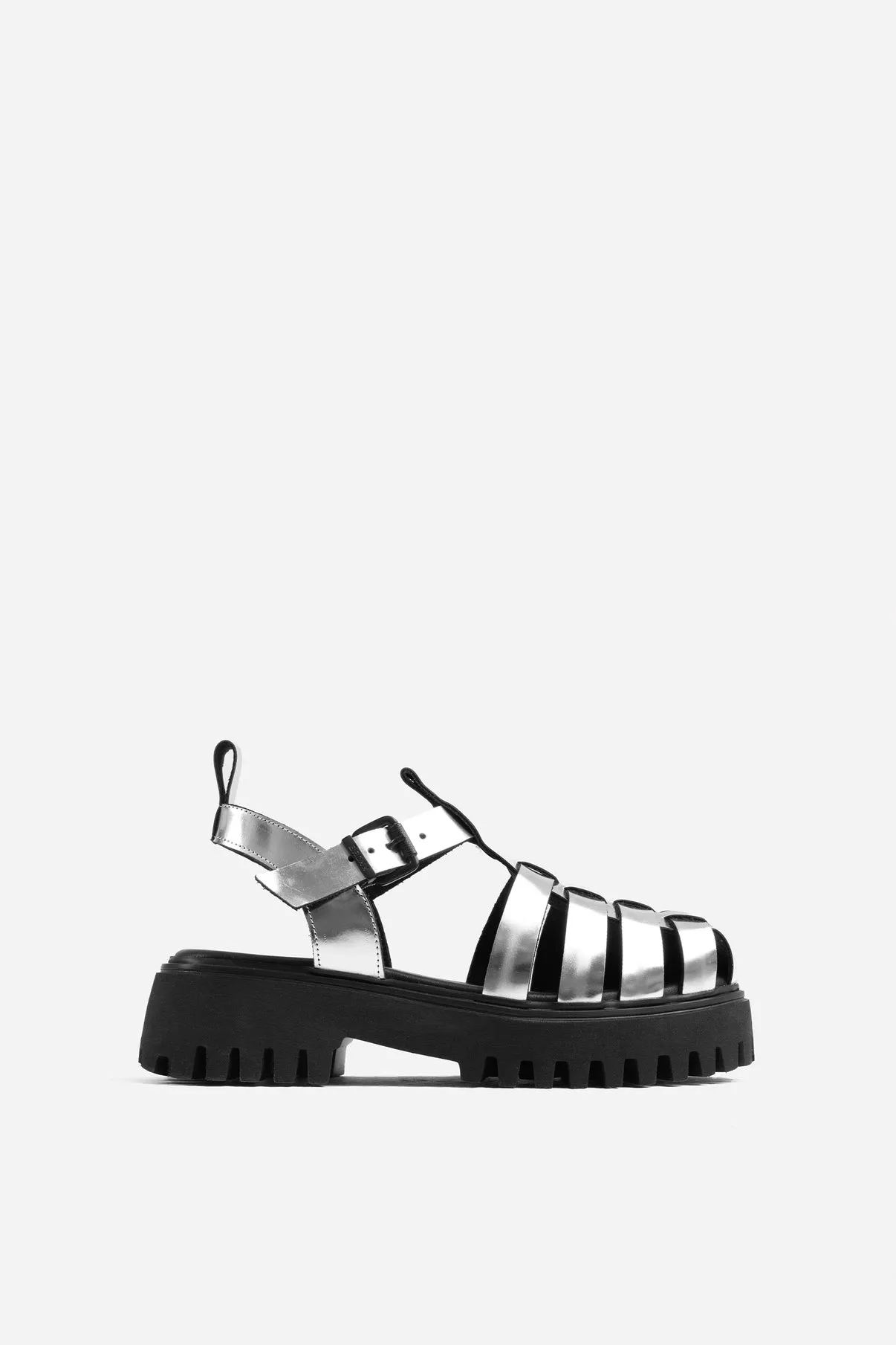 Groovy Silver Chunky Sandals