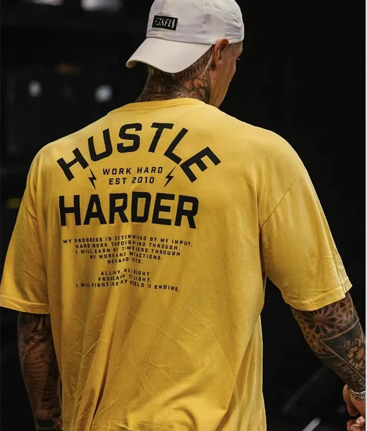 GYM BUDDY THAVAGE HUSTLE HARDER WORKOUT T SHIRTS