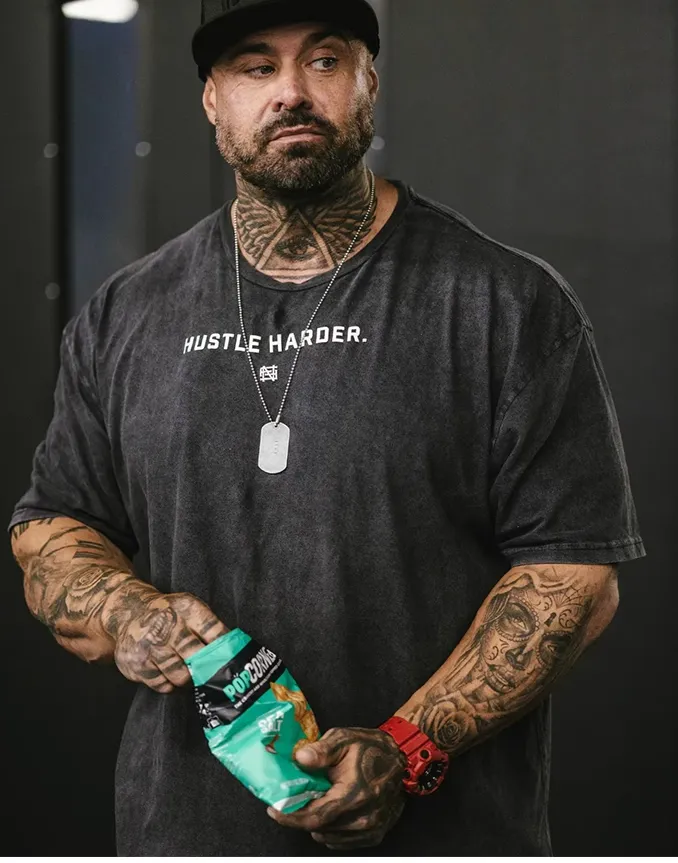 GYM BUDDY THAVAGE HUSTLE HARDER WORKOUT T SHIRTS