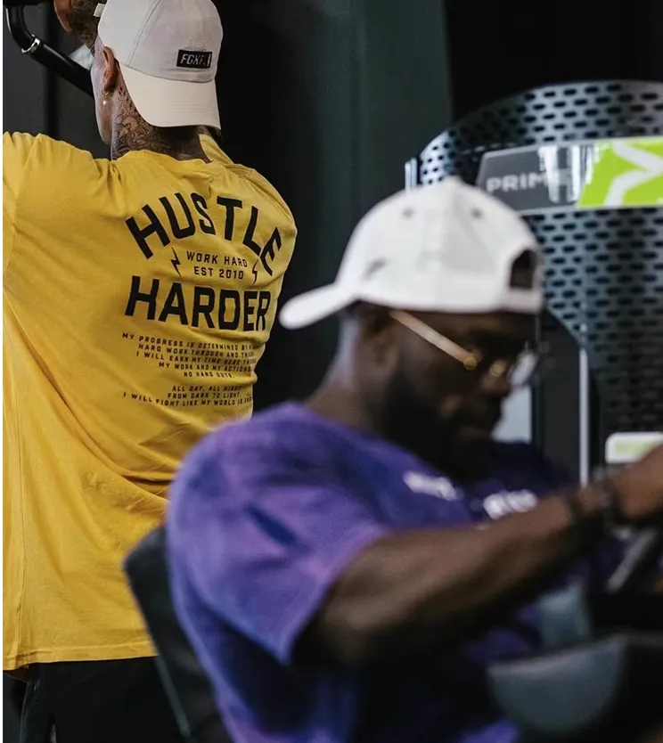 GYM BUDDY THAVAGE HUSTLE HARDER WORKOUT T SHIRTS