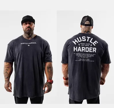 GYM BUDDY THAVAGE HUSTLE HARDER WORKOUT T SHIRTS