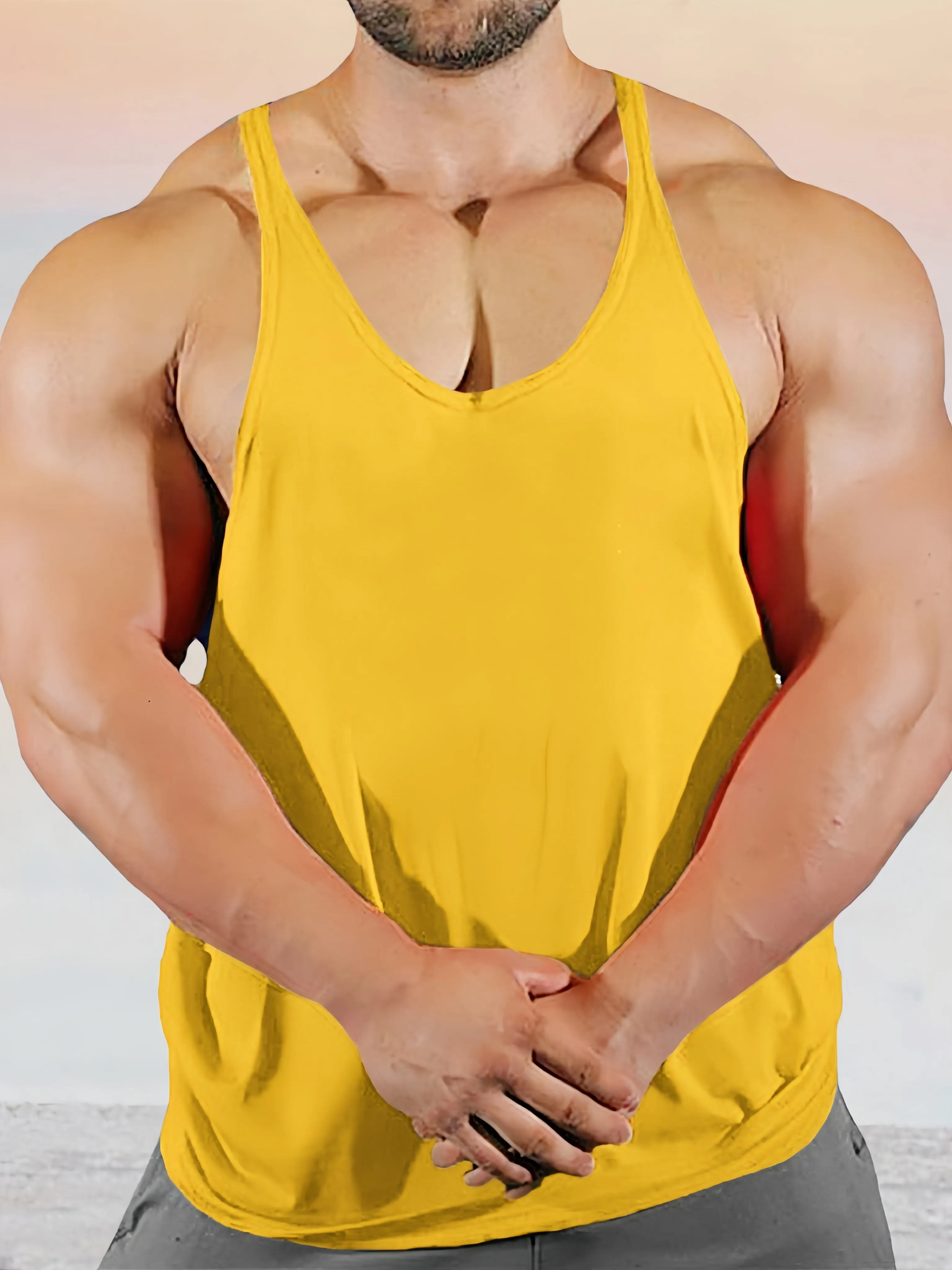 Gym Solid Color Workout Tank Top