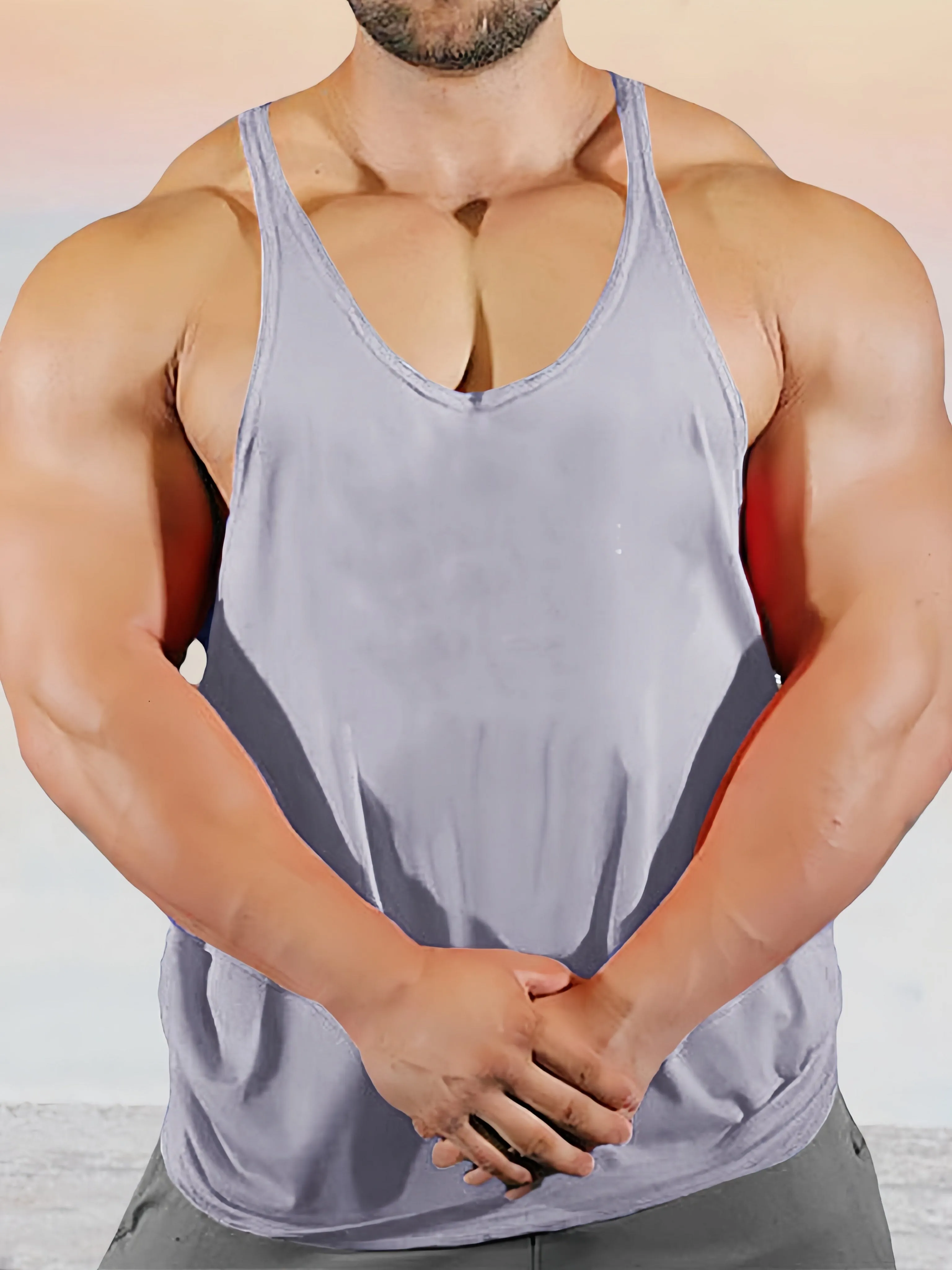 Gym Solid Color Workout Tank Top