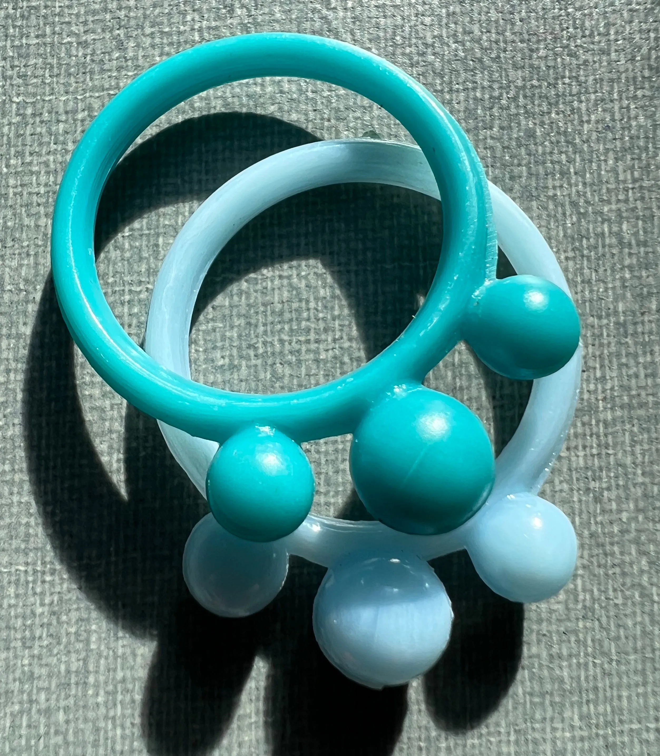 Kitsch Colourful Vintage Plastic Rings