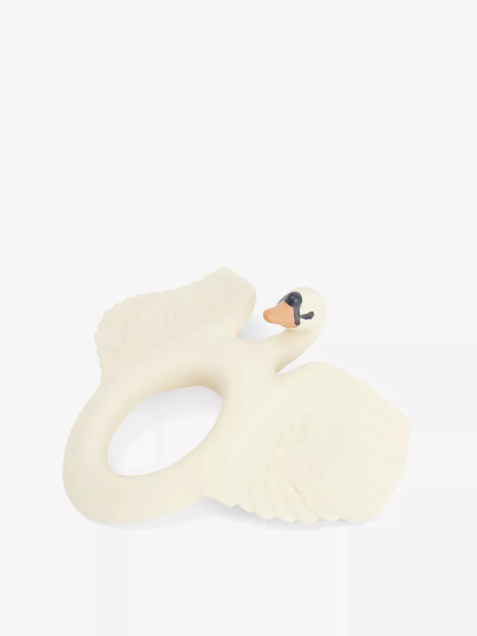 Konges Sløjd: Natural Rubber Teether Swan - Off White