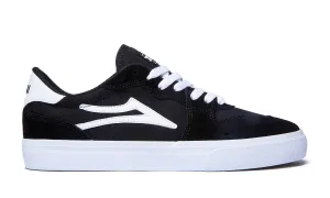 Lakai Cambridge Skate Shoe in Black and White Suede