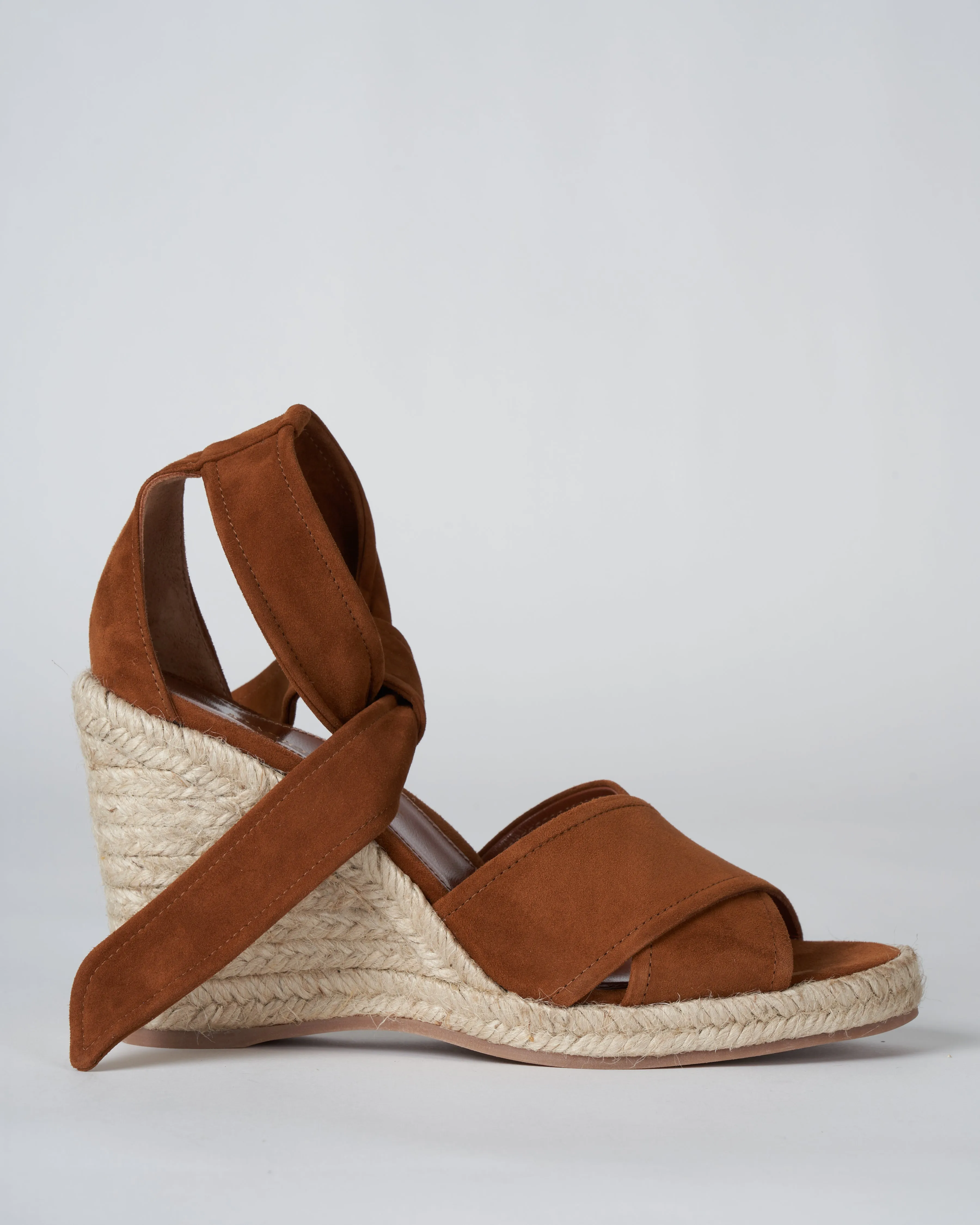 leah wedge suede camel - suede camel