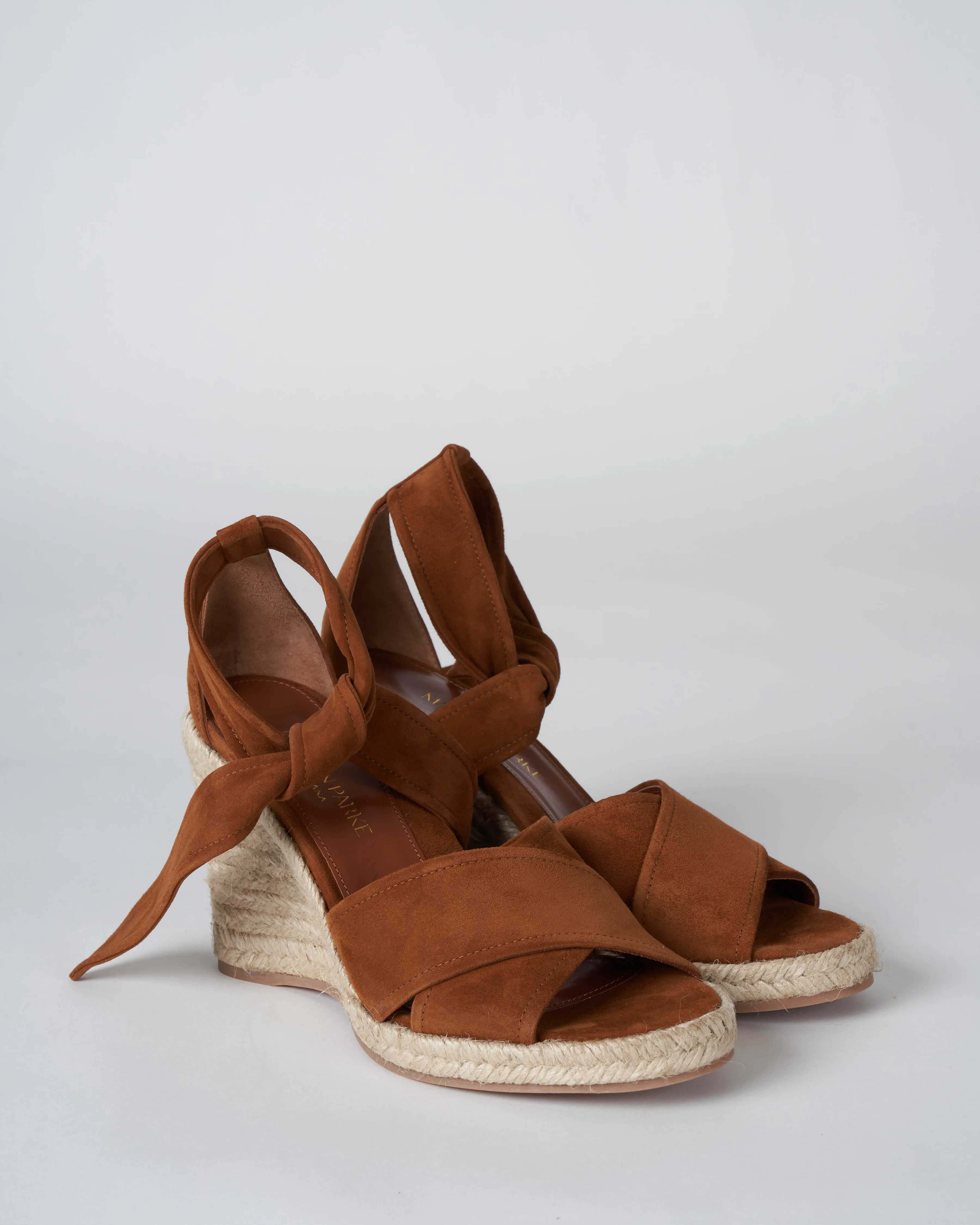 leah wedge suede camel - suede camel
