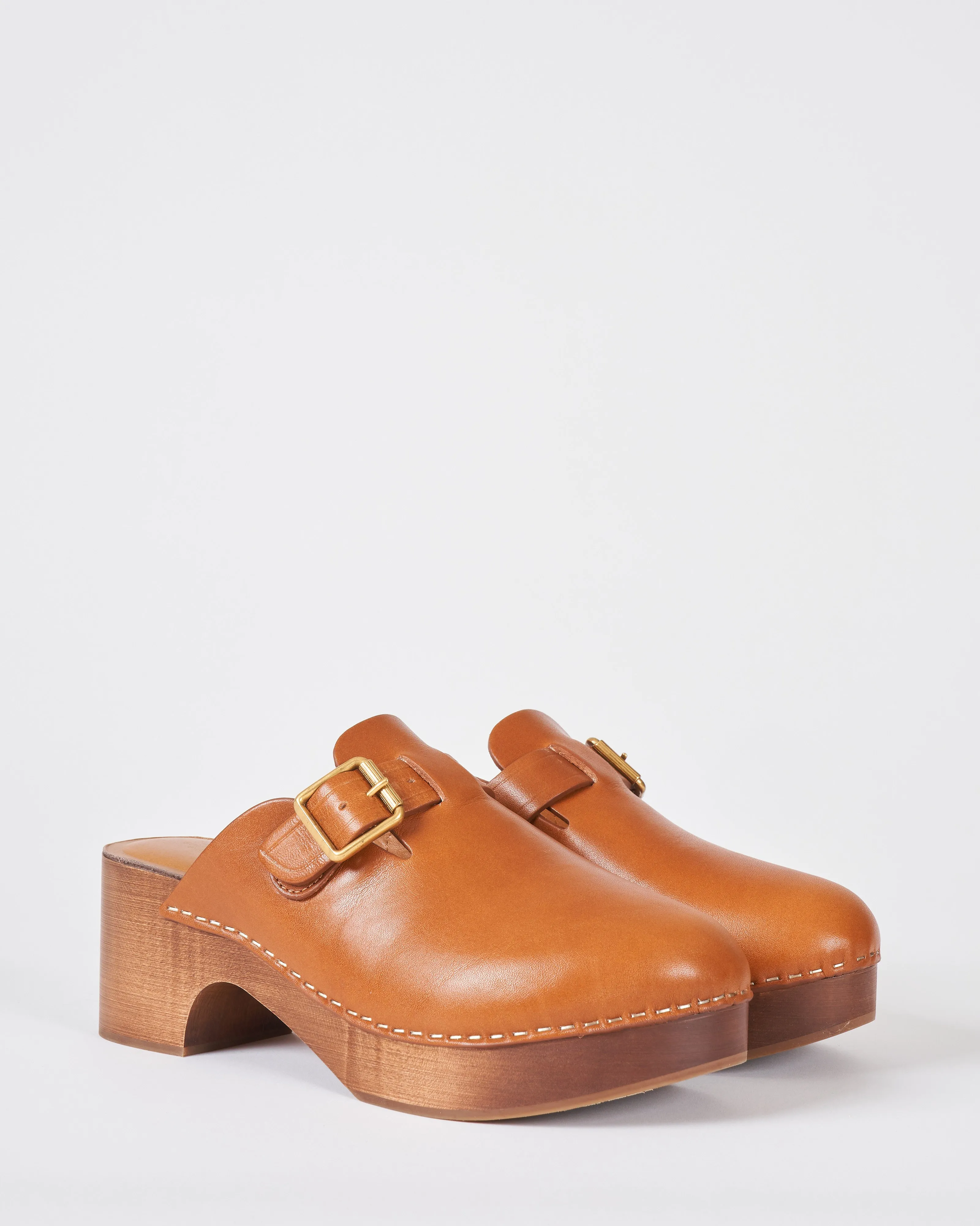leather clog