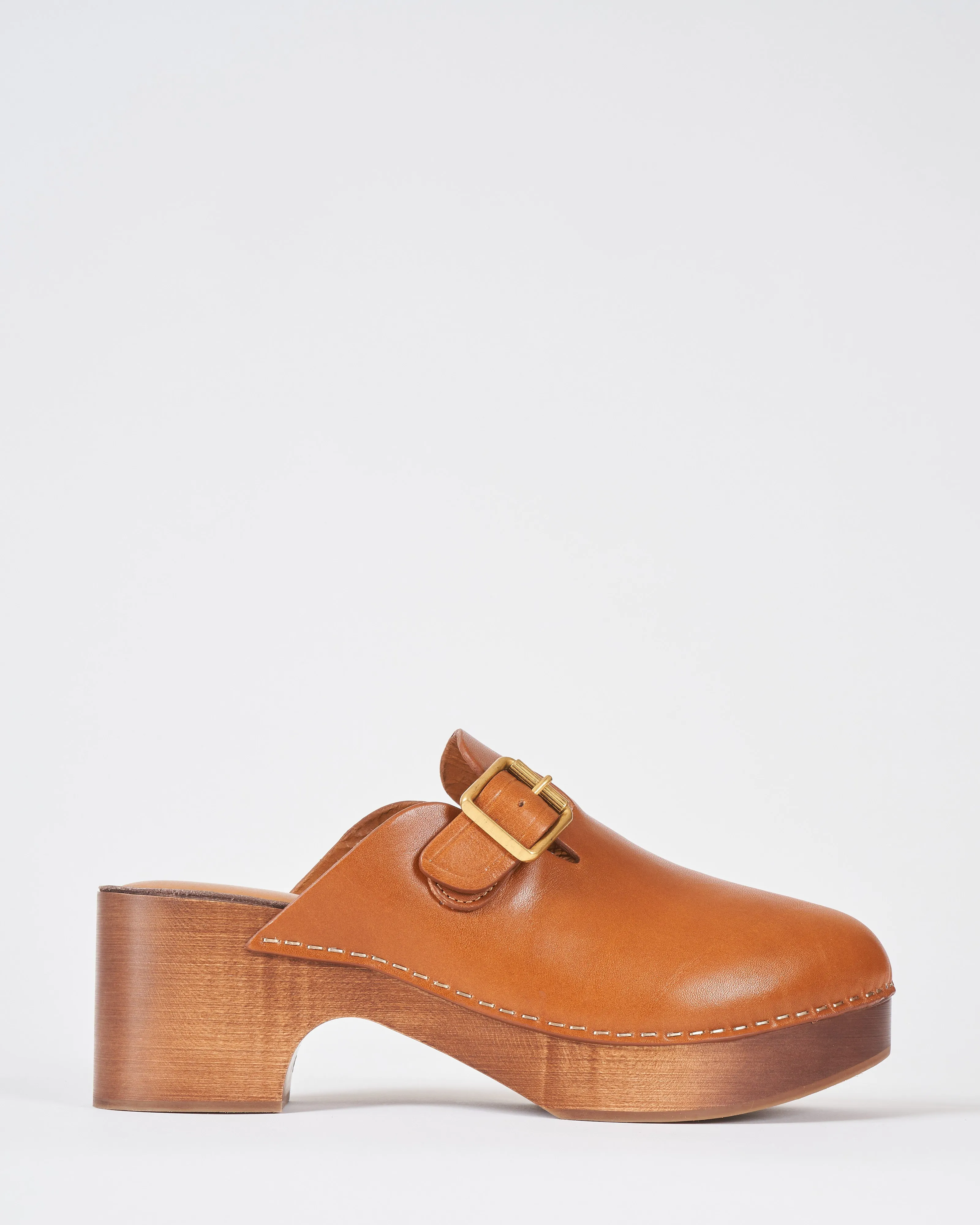leather clog