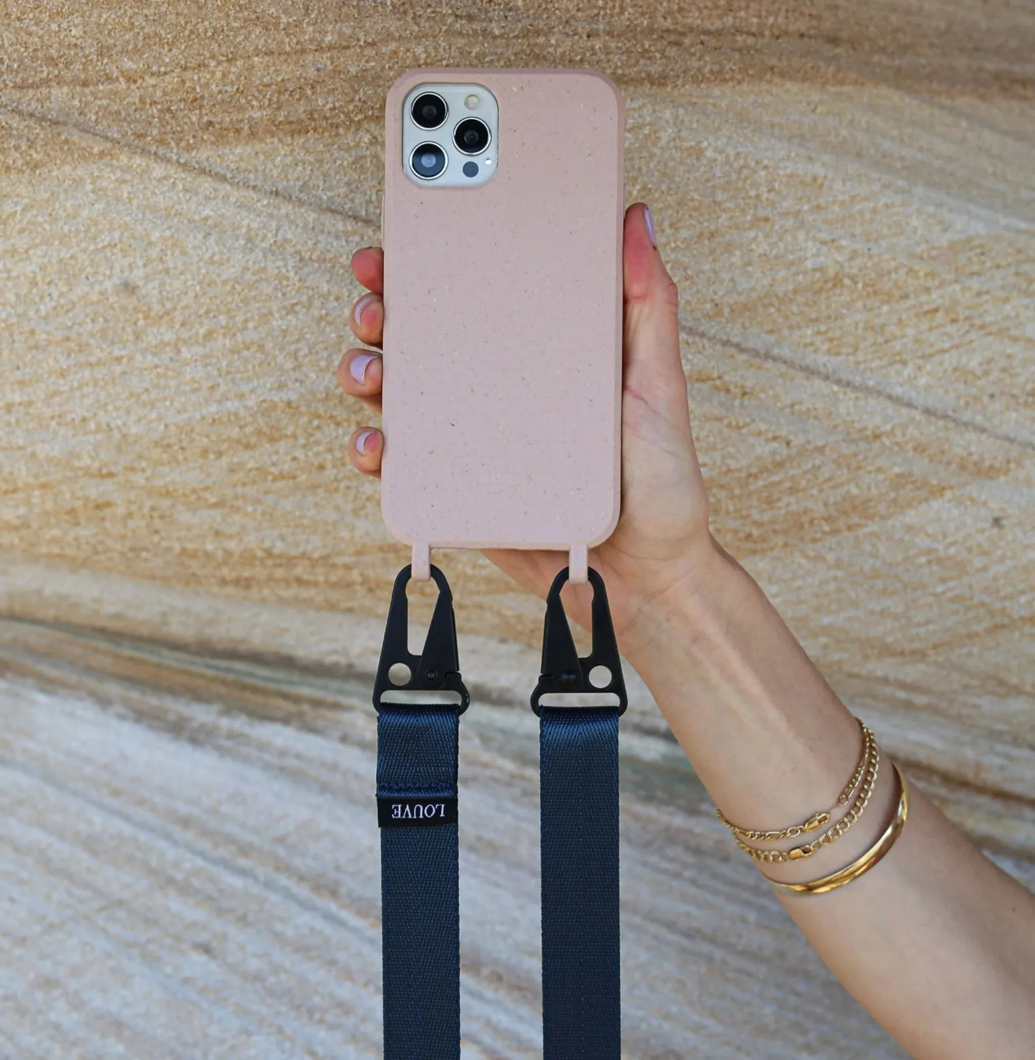 LOUVE COLLECTION Petrol Blue Crossbody Phone Lanyard
