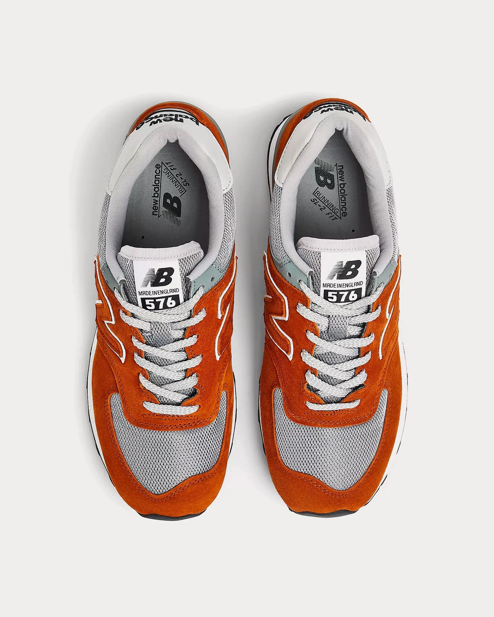 MADE in UK 576 Orange / Alloy / Gray Violet Low Top Sneakers