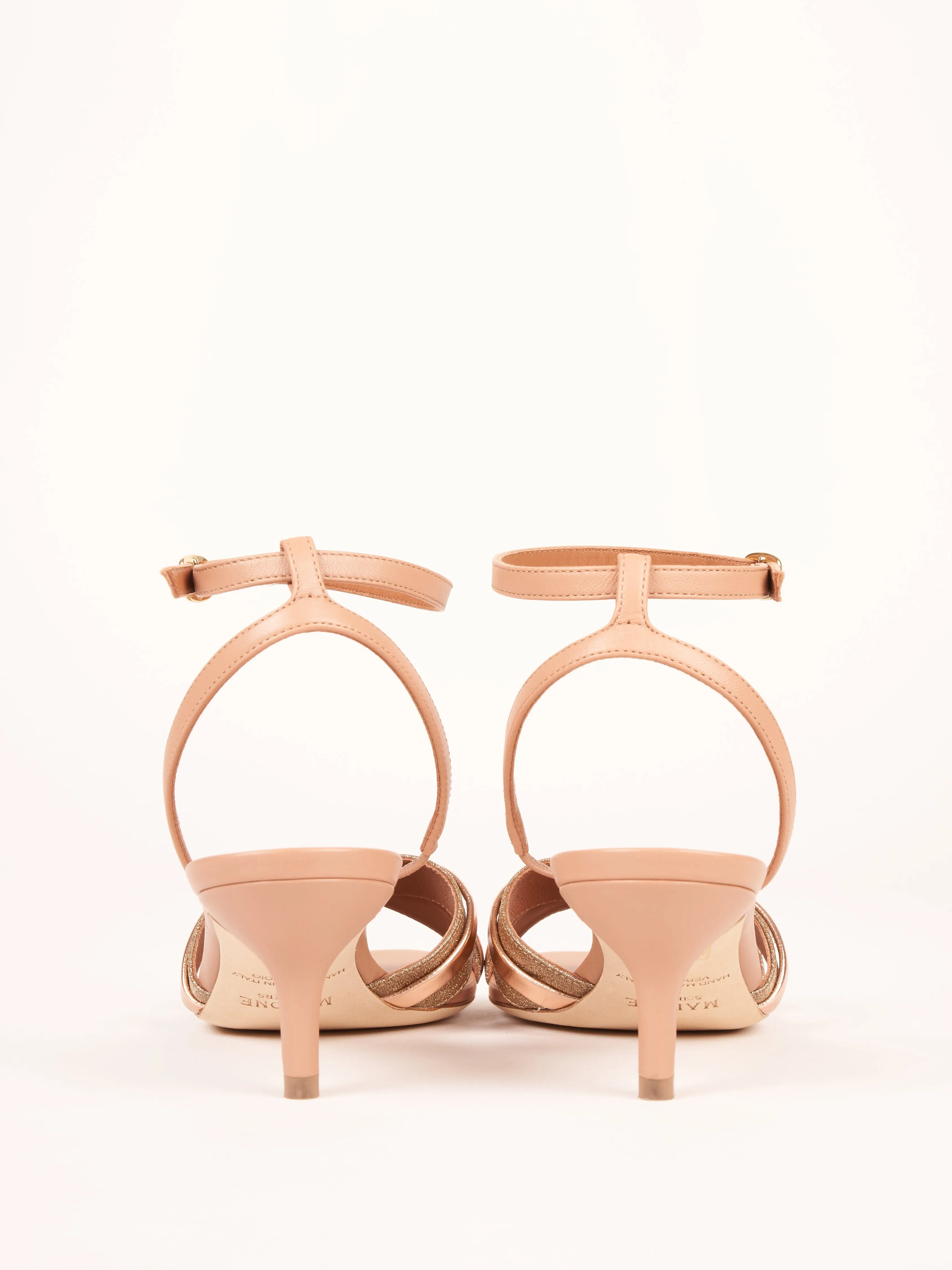 malaya heel - rose gold/nude