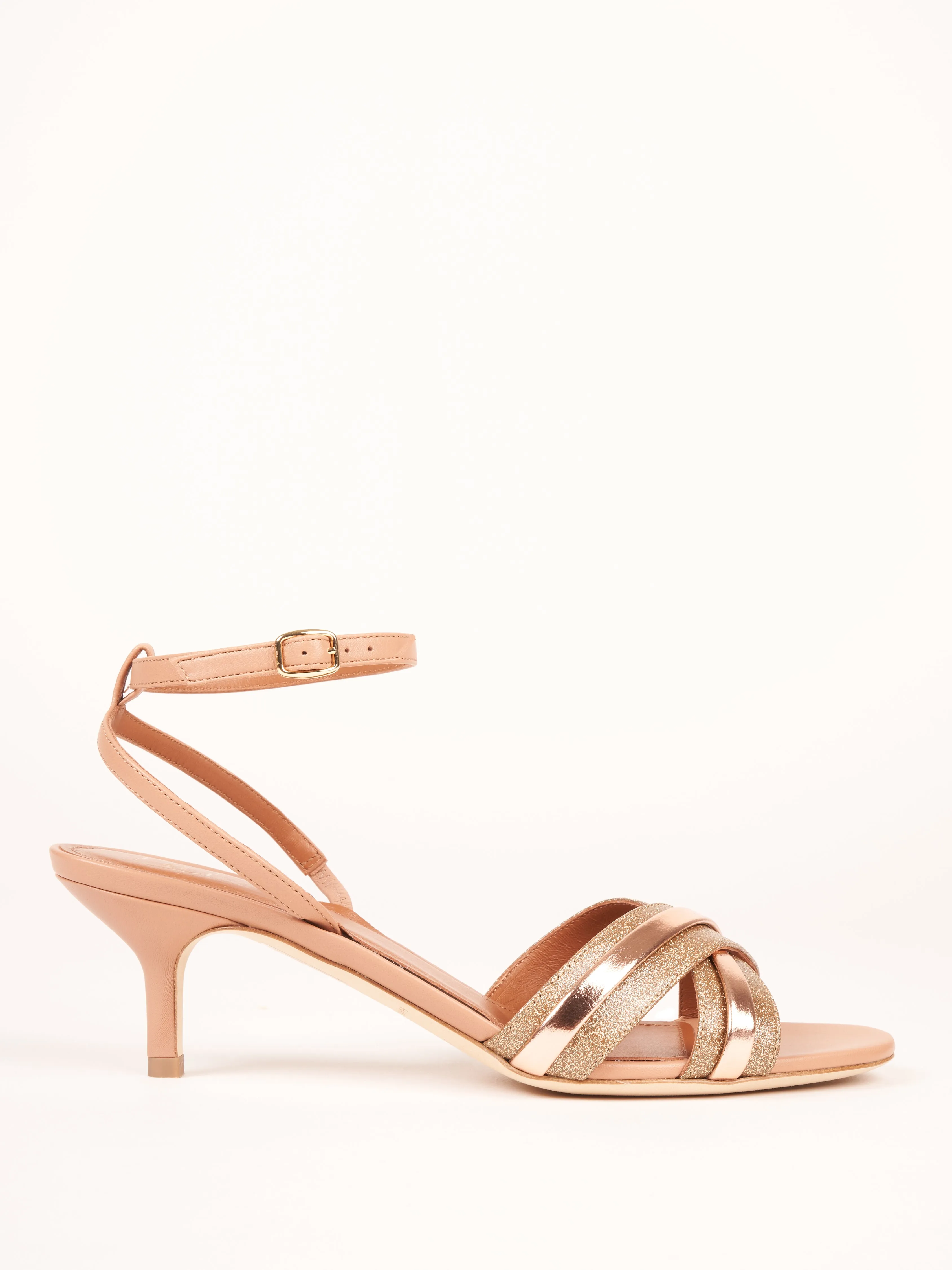 malaya heel - rose gold/nude