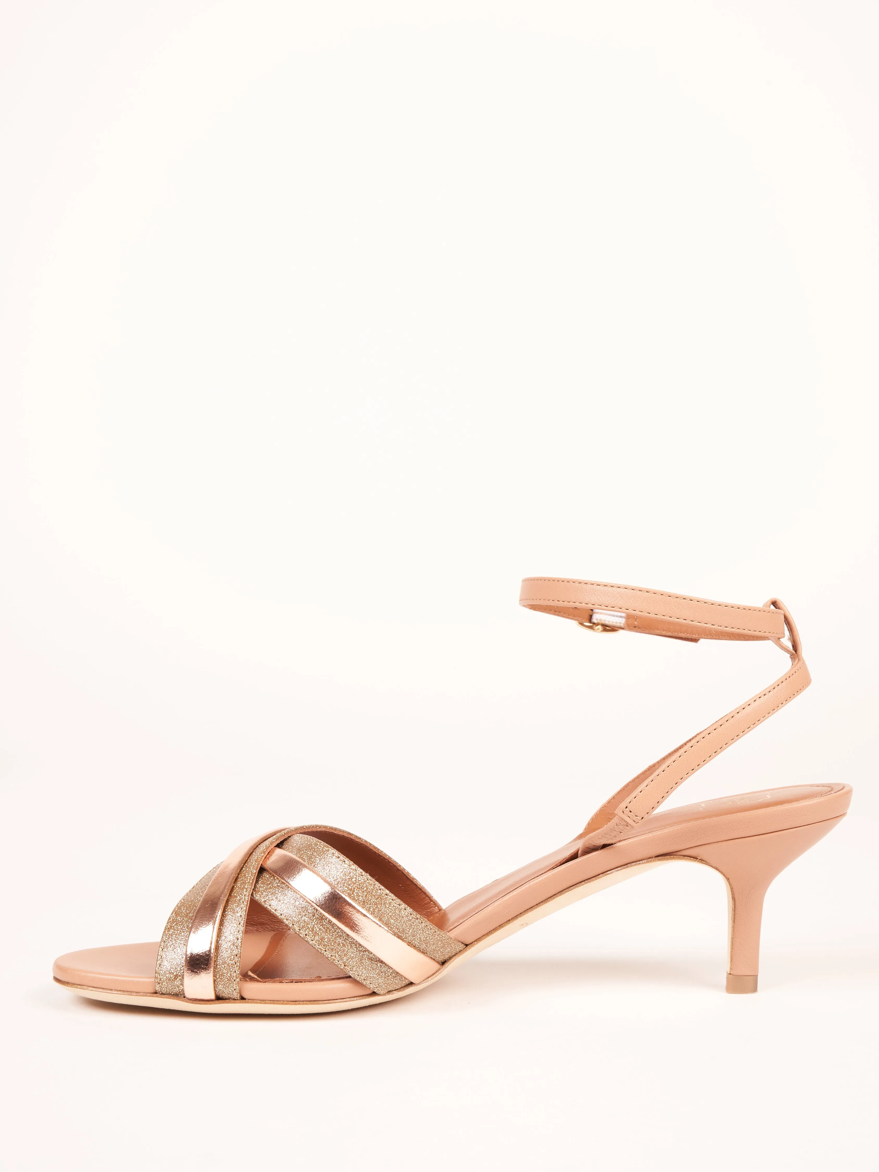 malaya heel - rose gold/nude