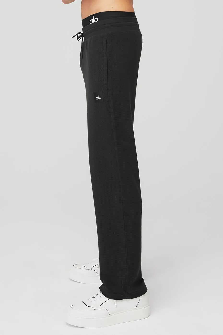 Micro Waffle Fast Break Sweatpant - Black