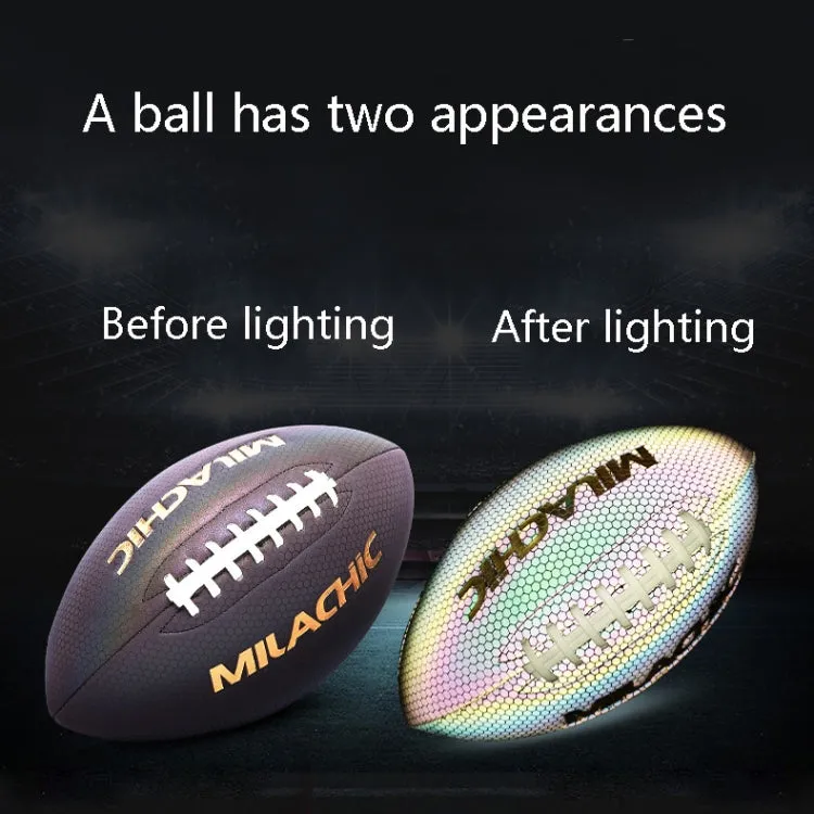 MILACHIC Fluorescent Reflective PU Material Rugby(Number 9)