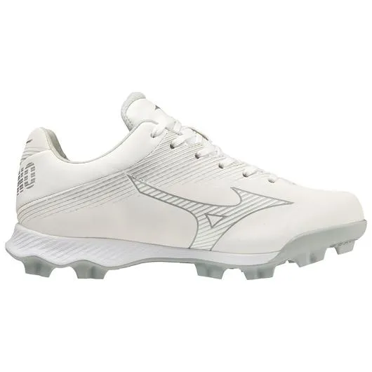Mizuno Wave Finch Lightrevo Jr. Girl’s Molded Softball Cleat - White