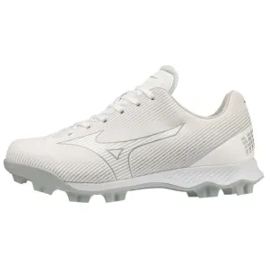 Mizuno Wave Finch Lightrevo Jr. Girl’s Molded Softball Cleat - White