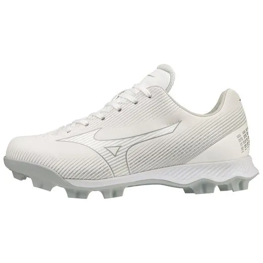 Mizuno Wave Finch Lightrevo Jr. Girl’s Molded Softball Cleat - White
