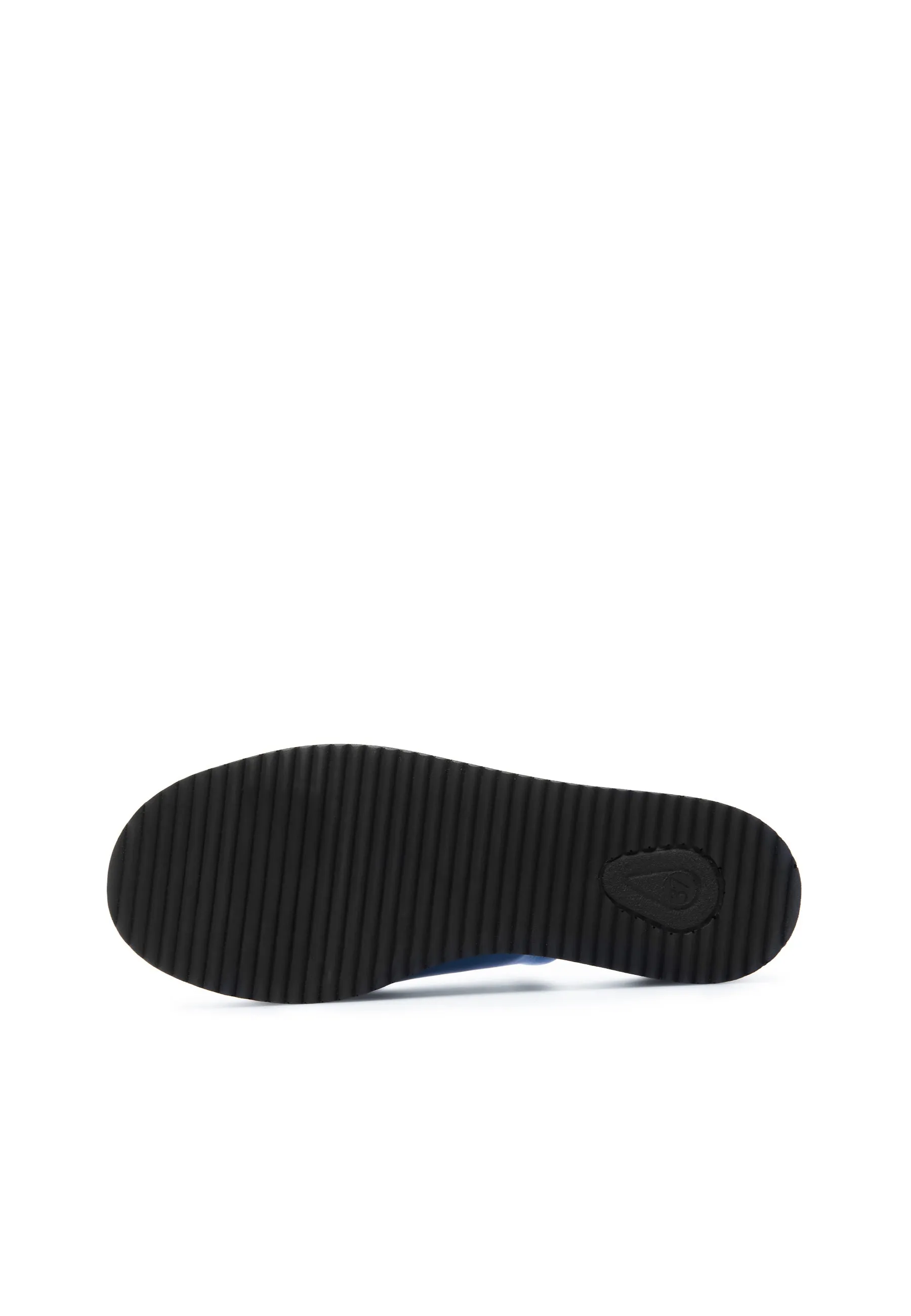 Nanna Blue Leather Slides