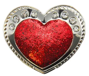 Navika: Glitzy Kicks Candy Shoe Ball Marker - Red Heart