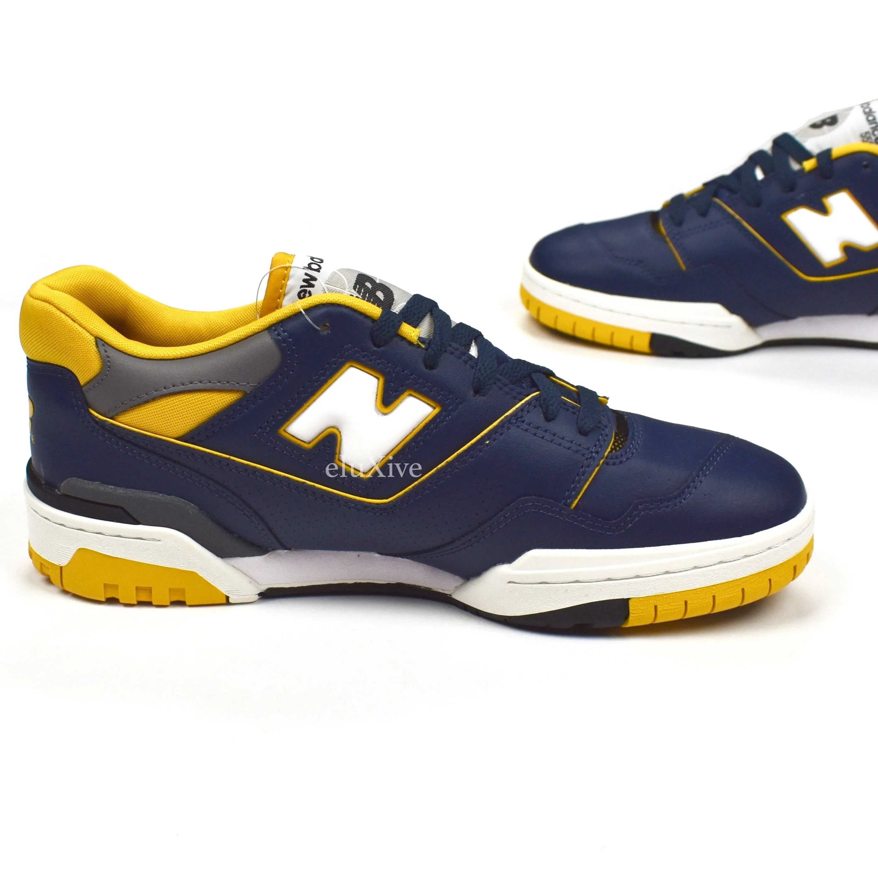 New Balance - 550 Basketball Sneakers (Navy/Yellow)