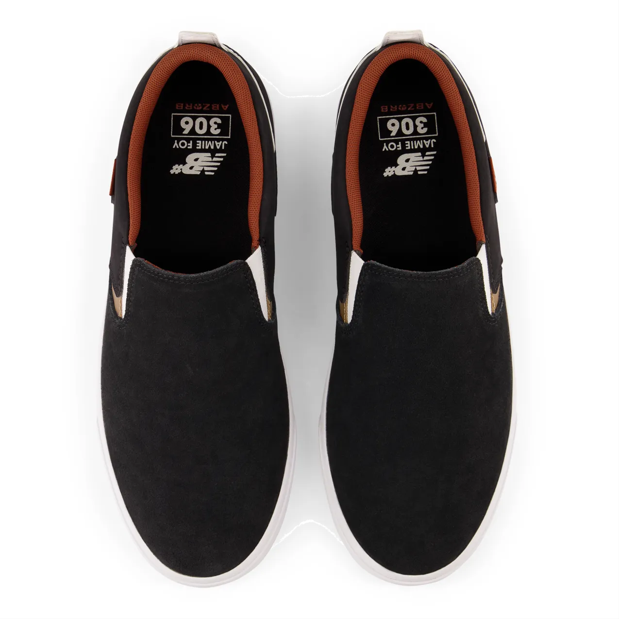 New Balance Numeric Men's Jamie Foy 306 Laceless Black White Shoes