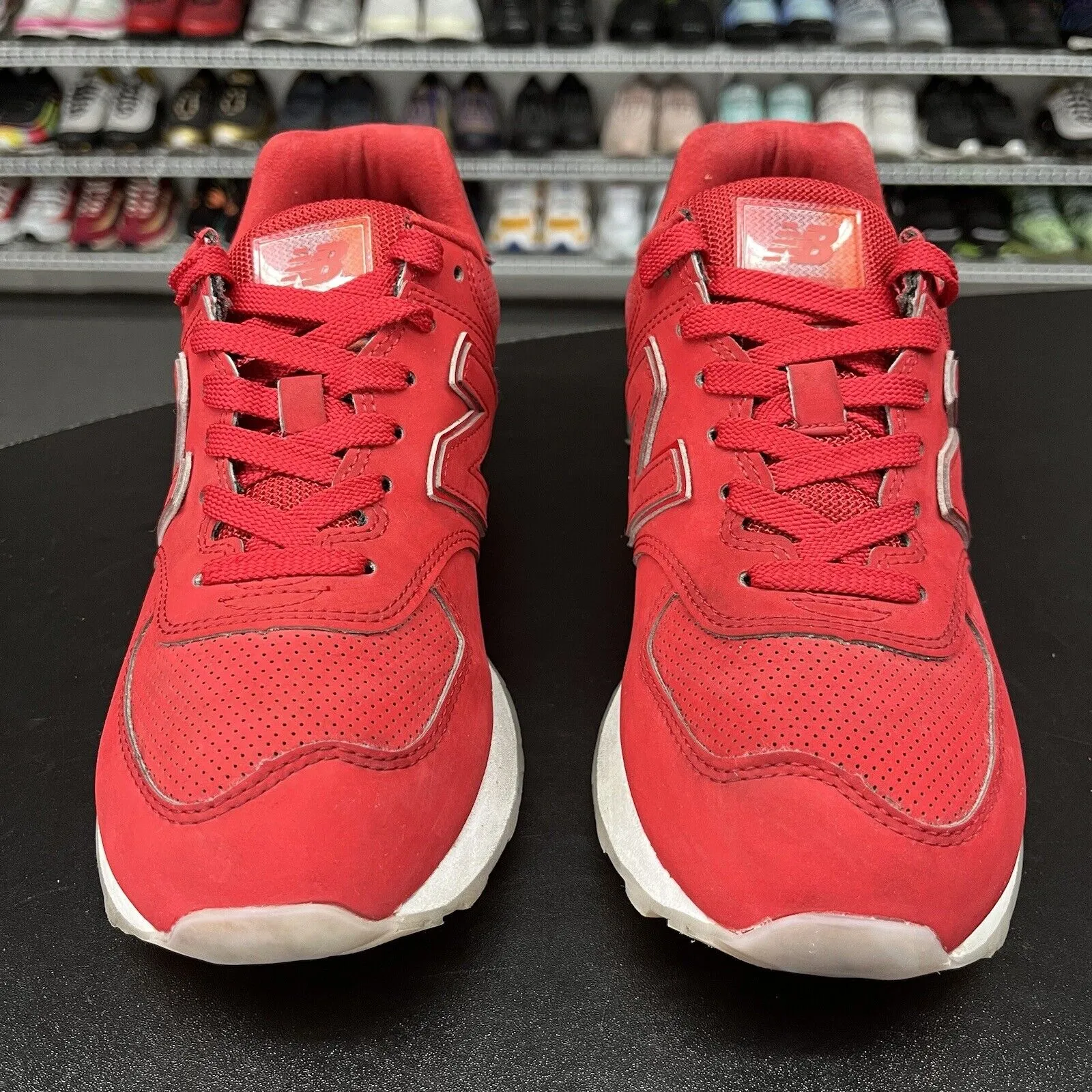 New Balance Women's 574 "Triple Red" WL574JUA Running Sneakers Size 7.5