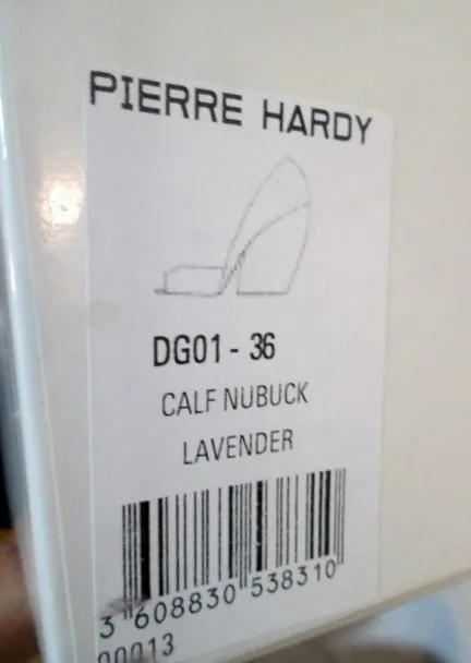 NEW NWT PIERRE HARDY CALF NUBUCK LEATHER Pump Shoe 36 6 LAVENDER Womens NIB