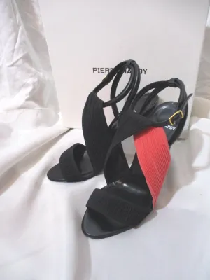 NEW PIERRE HARDY Stiletto High Heel Sandal Shoe 37 BLACK CORAL