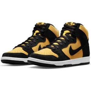 Nike SB Dunk High Pro Skateboard Shoes - Black/Black-Varsity Maize-White