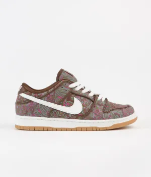 Nike SB Dunk Low Pro Premium 'Paisley' Shoes - Cacao Wow / Summit White - Rough Green