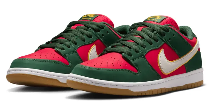 Nike SB - Dunk Low Pro Premium Shoes | Fir Fire Red