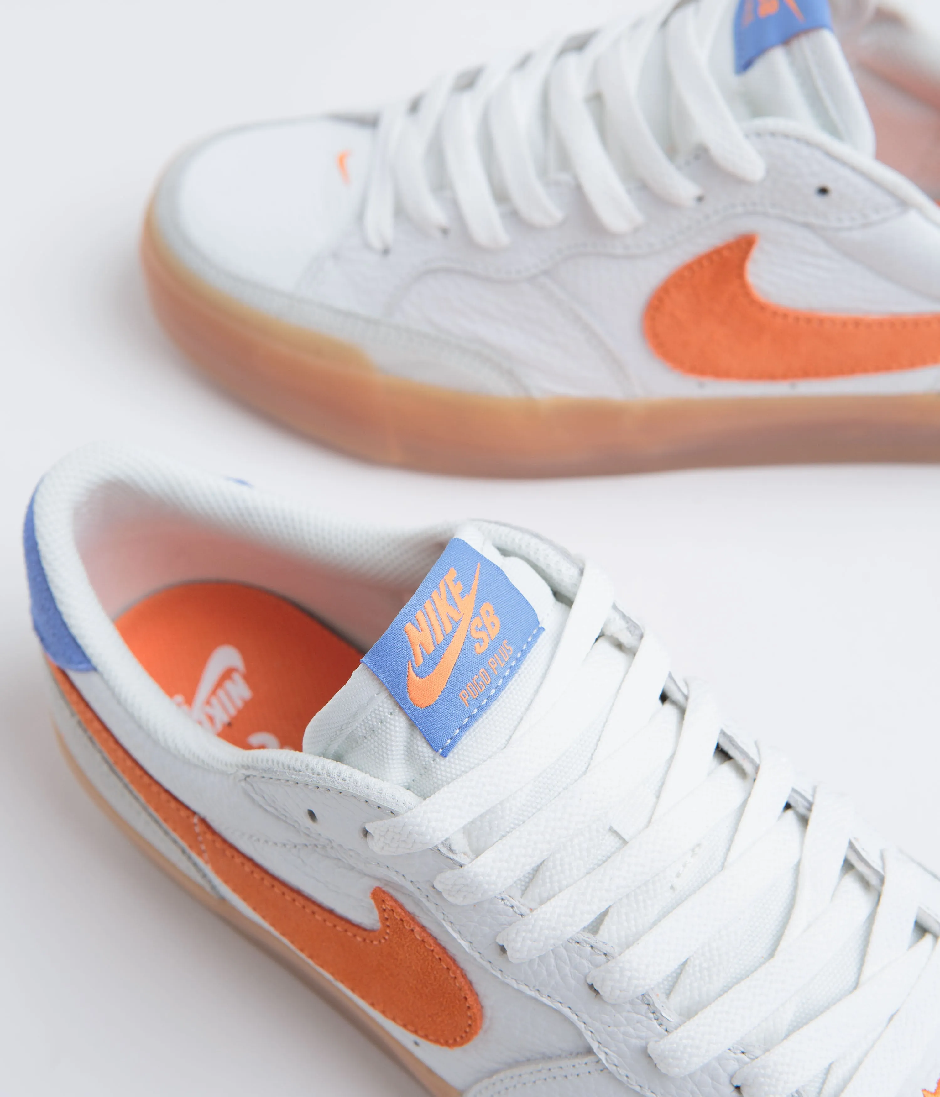 Nike SB Pogo Plus Premium Shoes - Summit White / Bright Mandarin