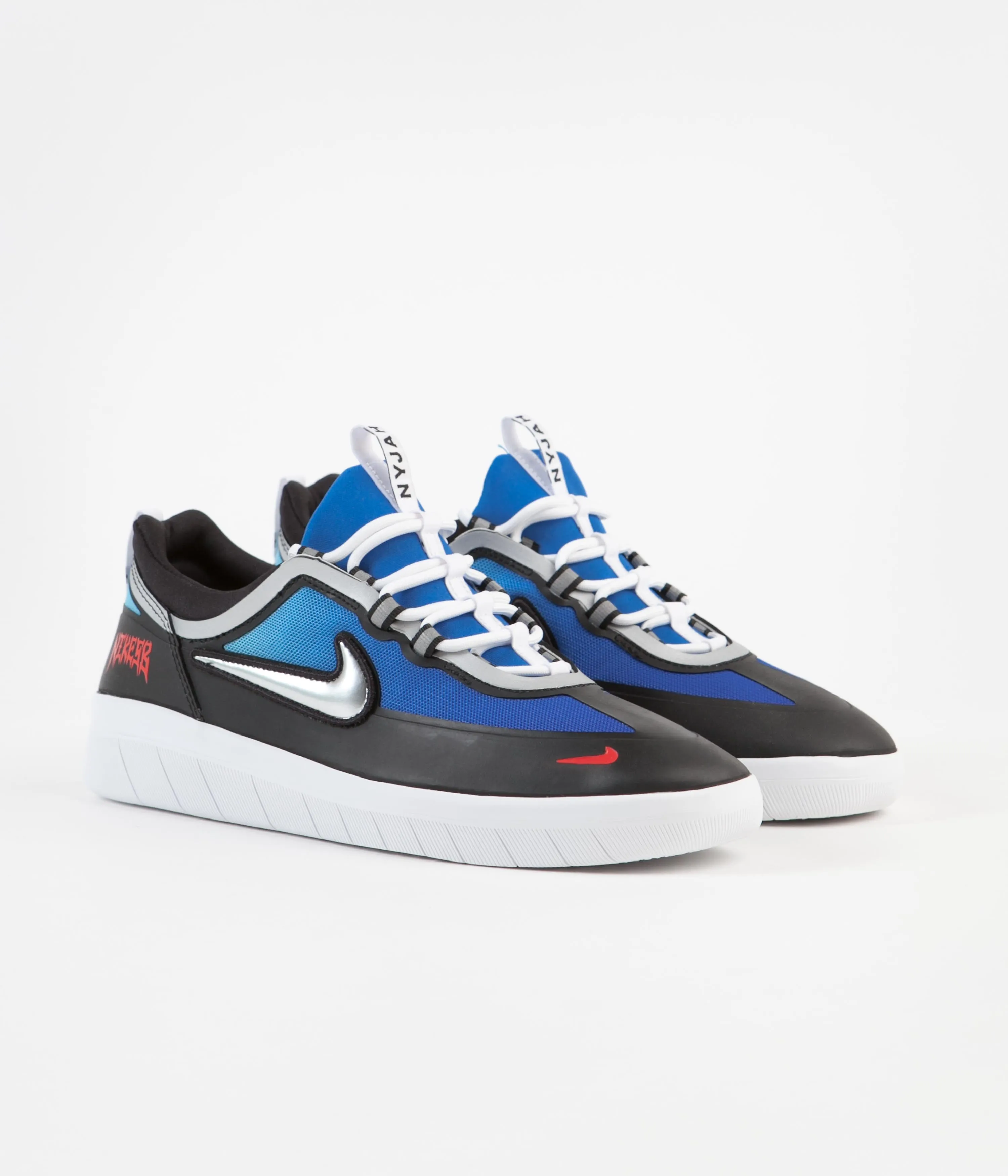 Nike SB x Samborghini Nyjah Free 2 Premium Shoes - Light Photo Blue / Metallic Silver - Game Royal