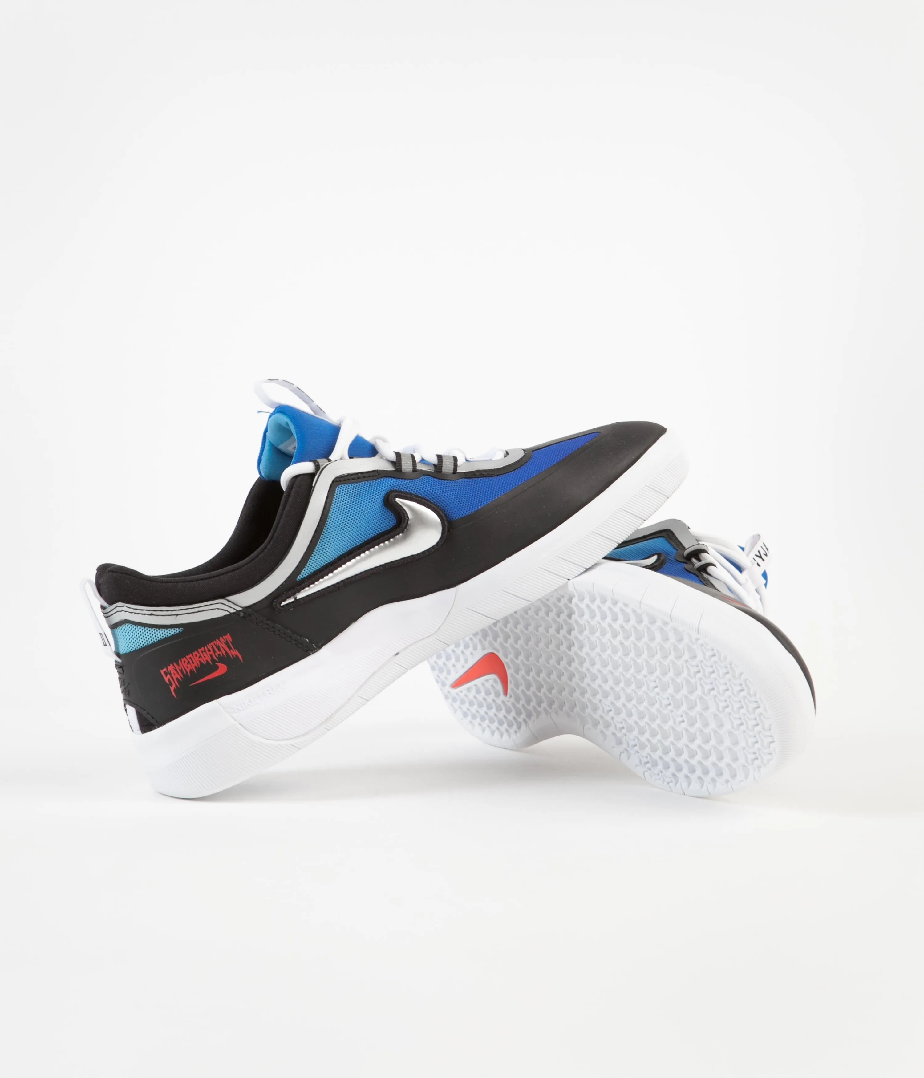 Nike SB x Samborghini Nyjah Free 2 Premium Shoes - Light Photo Blue / Metallic Silver - Game Royal