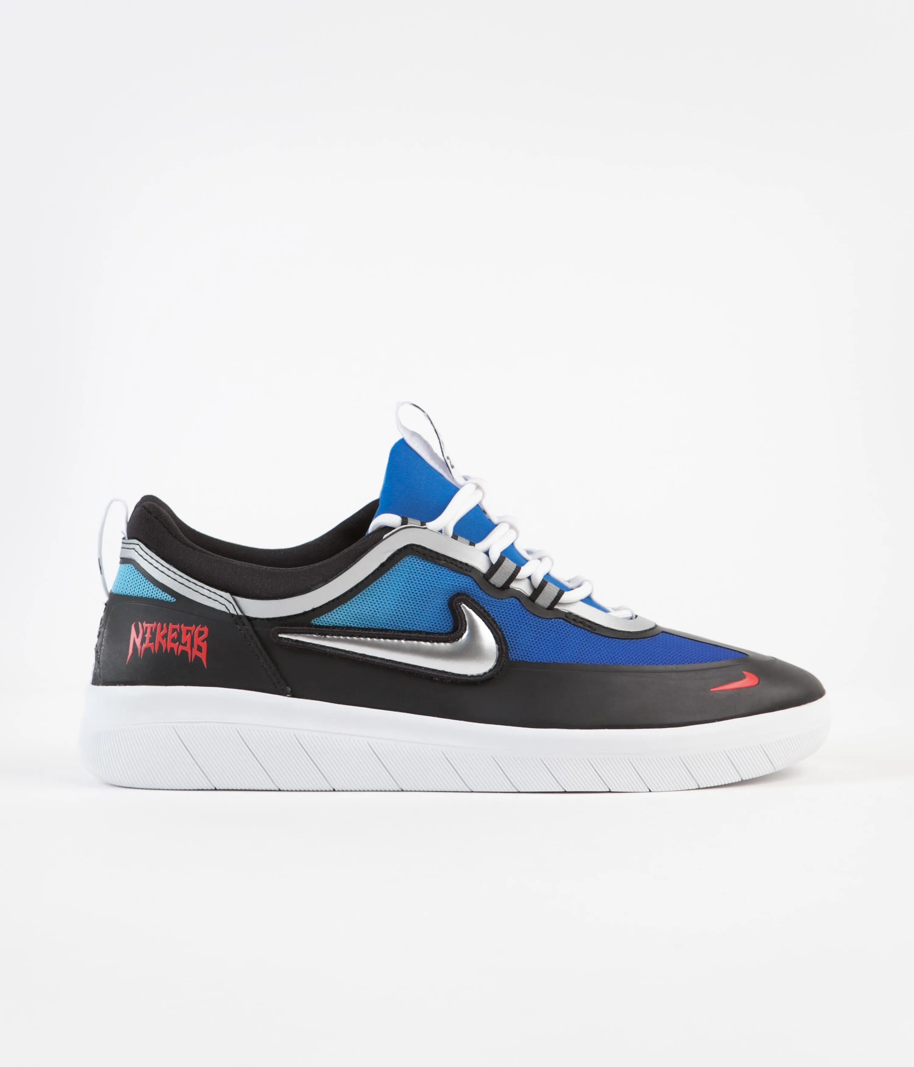 Nike SB x Samborghini Nyjah Free 2 Premium Shoes - Light Photo Blue / Metallic Silver - Game Royal