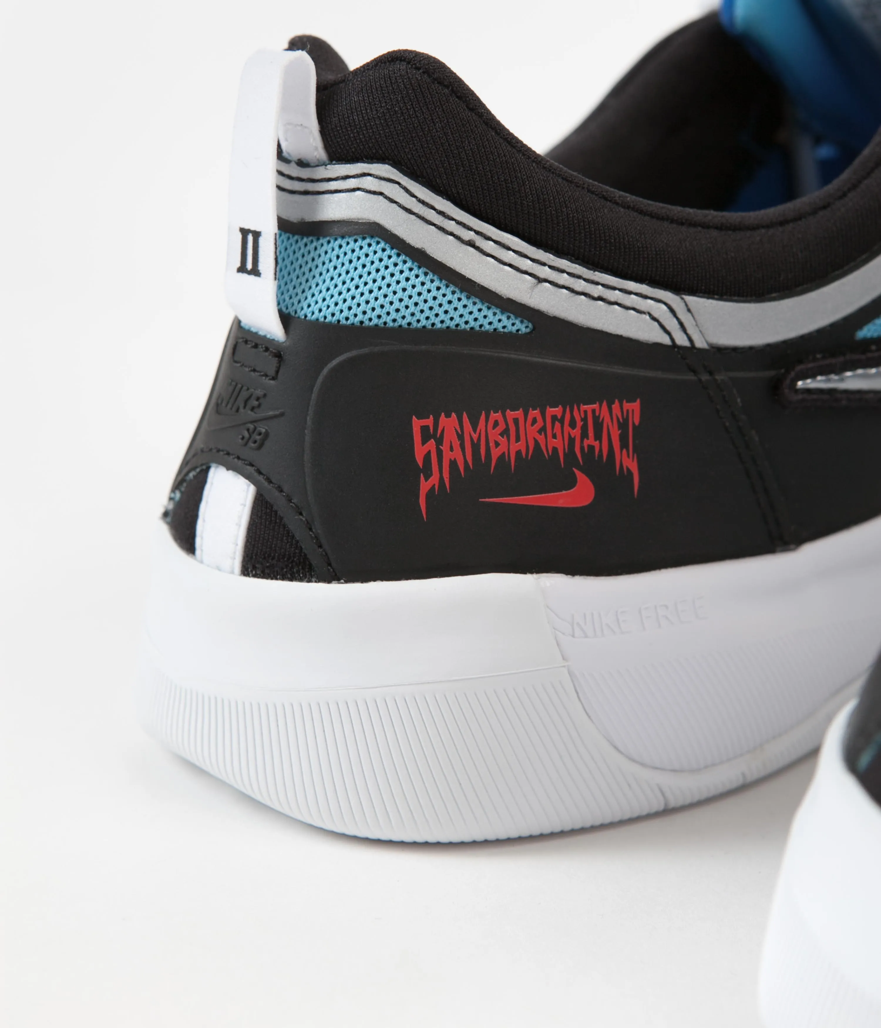 Nike SB x Samborghini Nyjah Free 2 Premium Shoes - Light Photo Blue / Metallic Silver - Game Royal