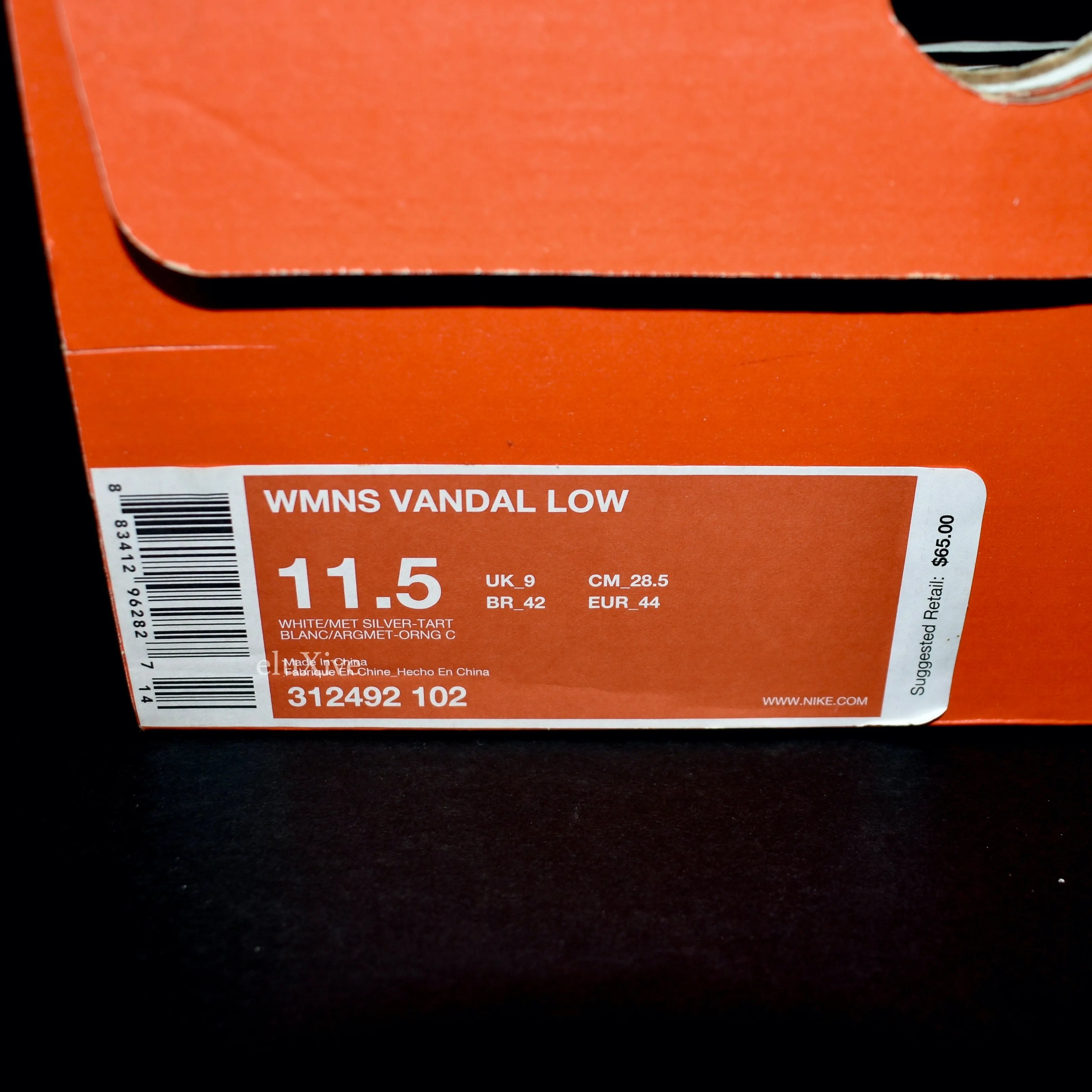 Nike - Vandal Low (White/Silver/Orange)