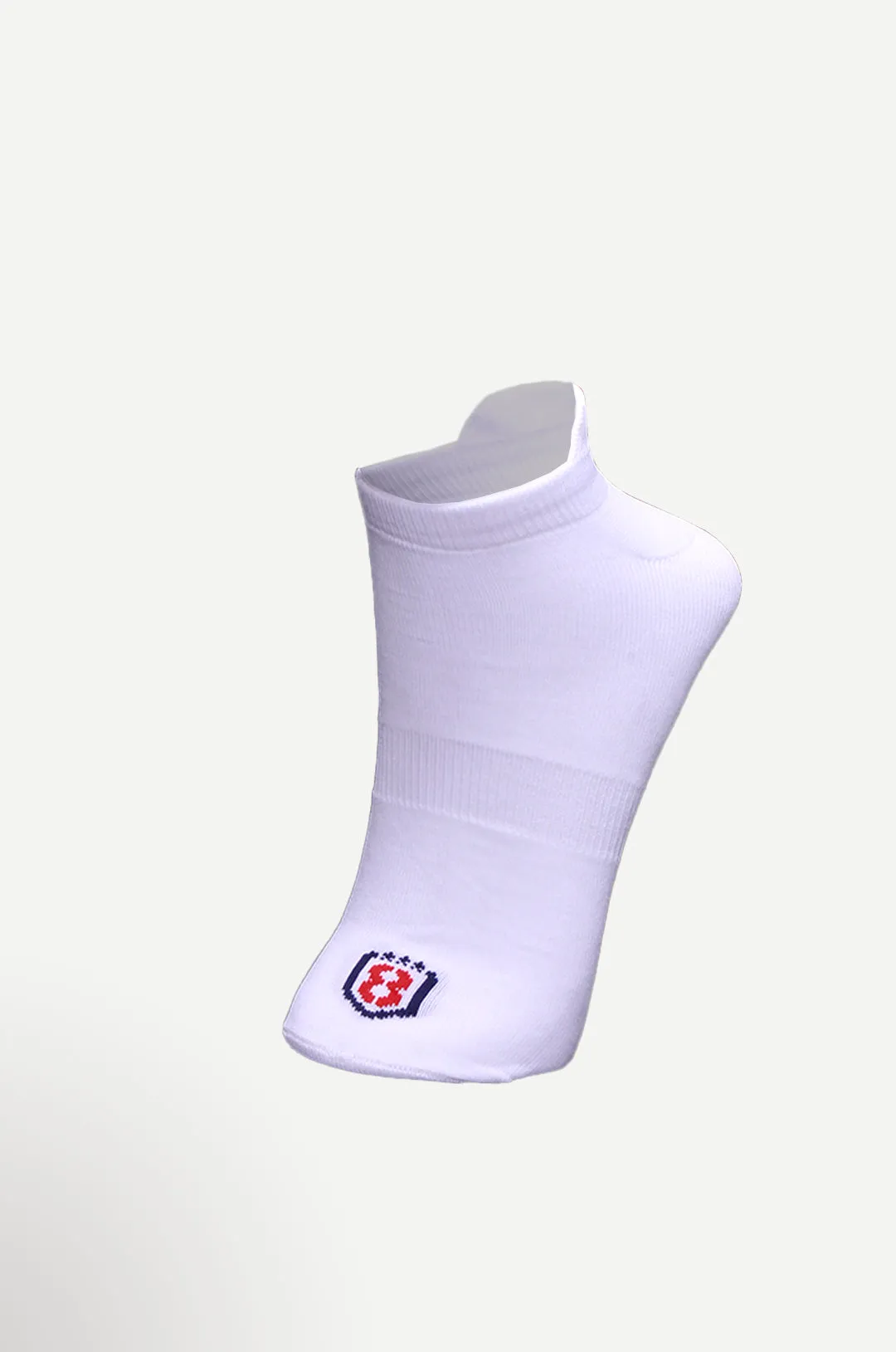 Nylon Low Ankle Socks With Rubber Grip  - White