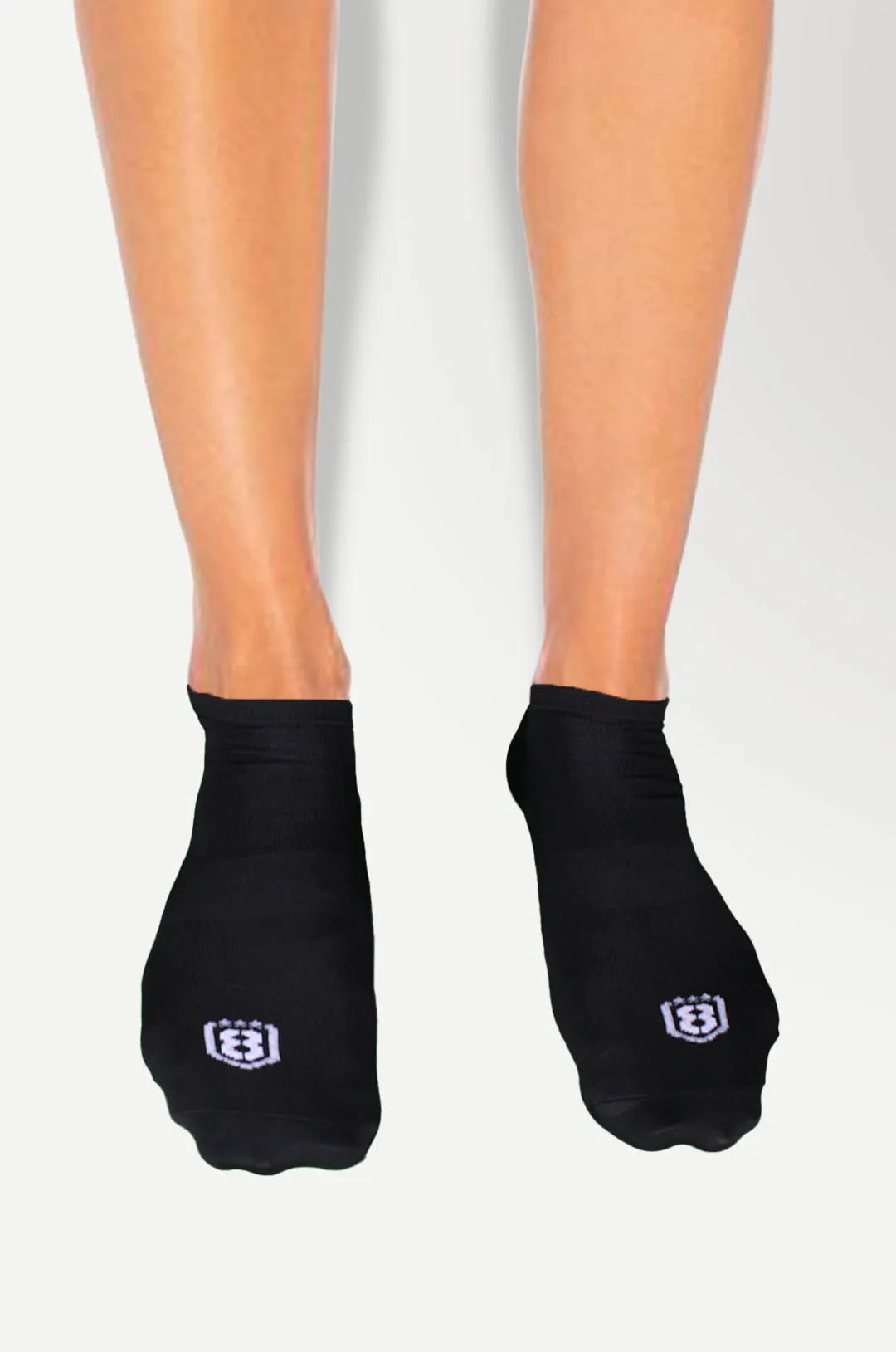Nylon Low Ankle Socks With Rubber Grip  - White