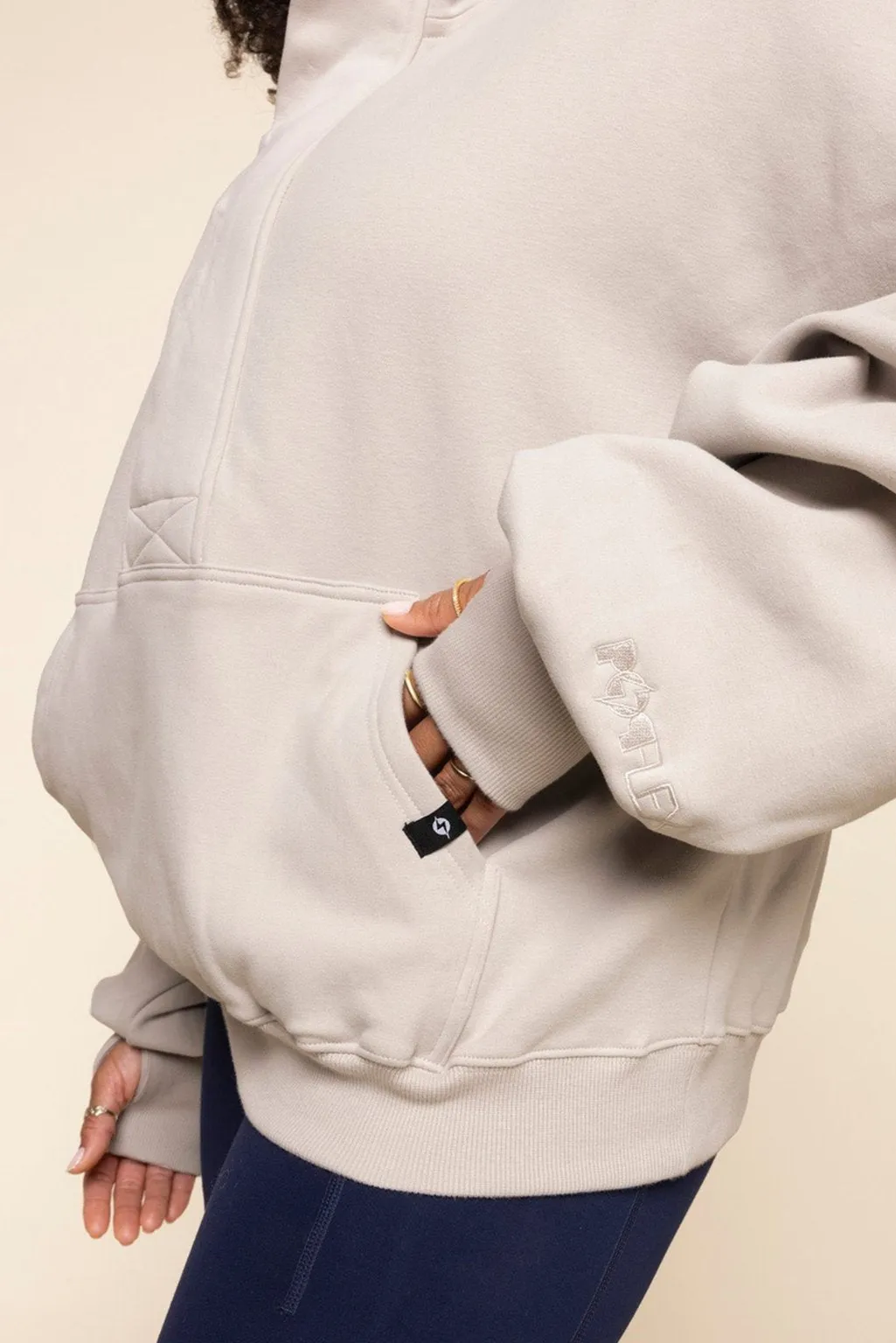Ooey Gooey Half Zip Sweater - Silver Birch