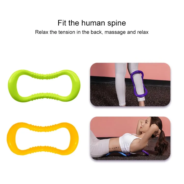 PP Double Massage Point Yoga Circle Fascia Stretching Ring Pilates Resistance Ring (Grass Green)