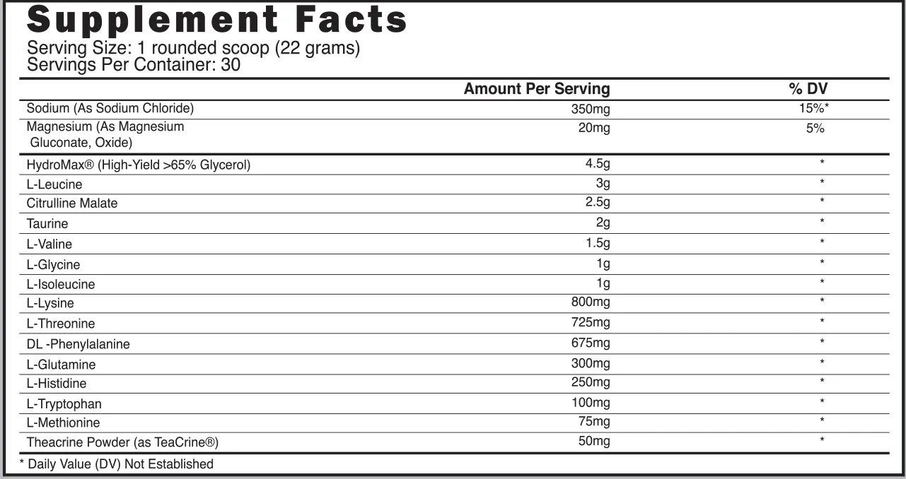 Prime Nutrition Intra-Elite EAA  30 Servings