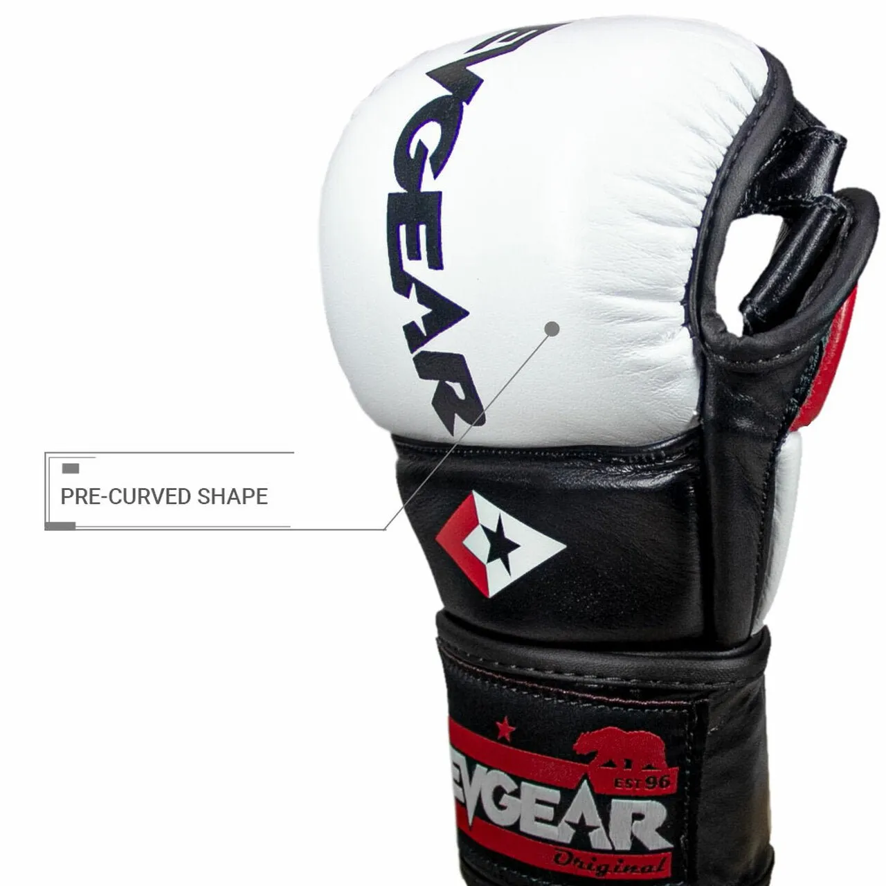 REVGEAR PRO SERIES MS1 MMA TRAINING AND SPARRING GLOVE - WHITE