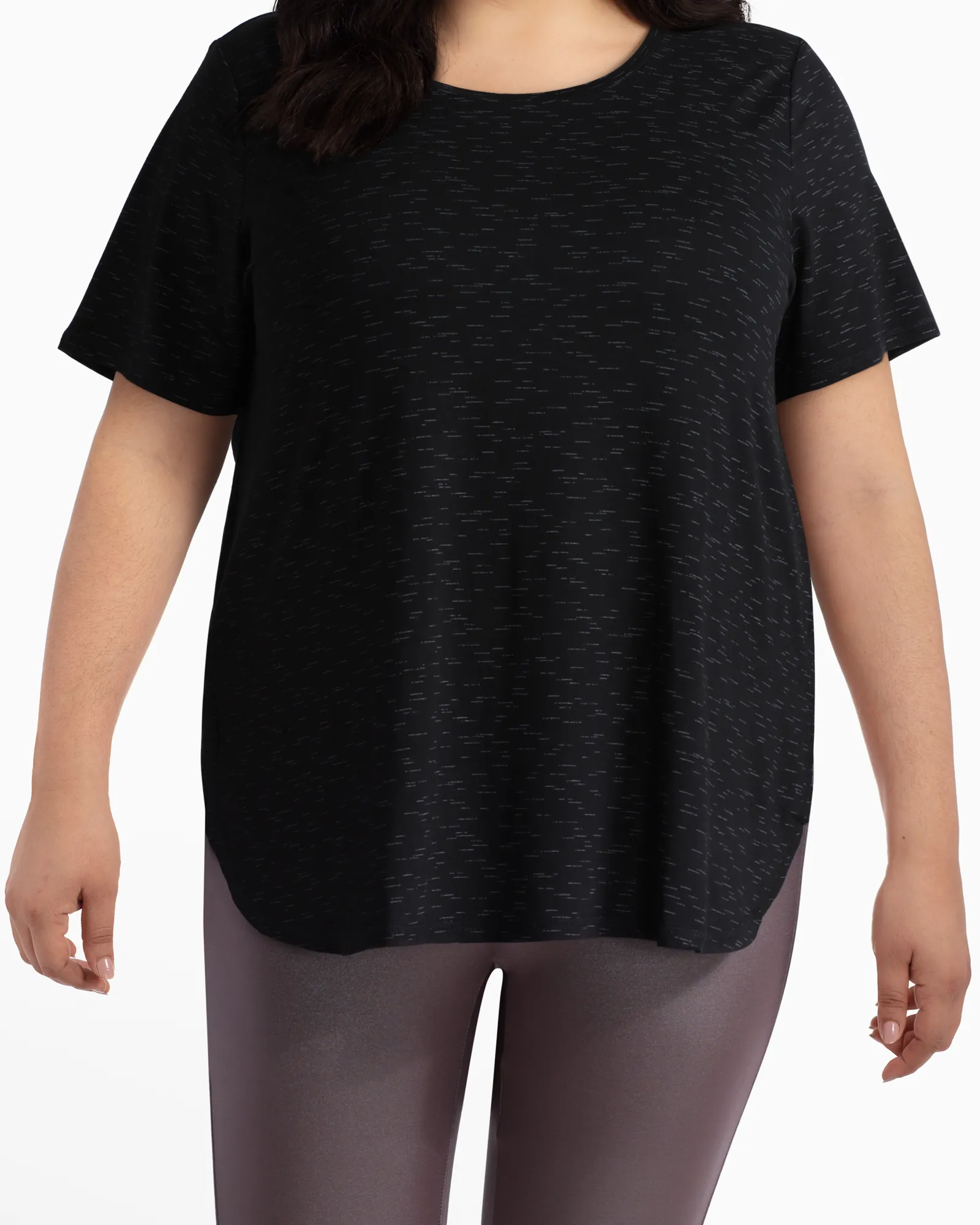 Rosebud Casual High-Low Tee | Black